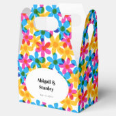 Heldere en gedurfde Hippie Bloemen Spring Wedding Bedankdoosjes (Geopend)