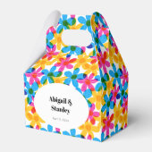 Heldere en gedurfde Hippie Bloemen Spring Wedding Bedankdoosjes (Voorkant Zijde)