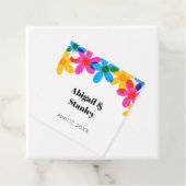 Heldere en gedurfde Hippie Bloemen Spring Wedding Bedankjes Labels (In situ)