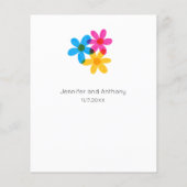 Heldere en gedurfde Hippie Bloemen Spring Wedding  Flyer (Achterkant)