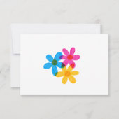 Heldere en gedurfde Hippie Bloemen Spring Wedding Kaart (Achterkant)