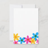 Heldere en gedurfde Hippie Bloemen Spring Wedding Kaart (Achterkant)