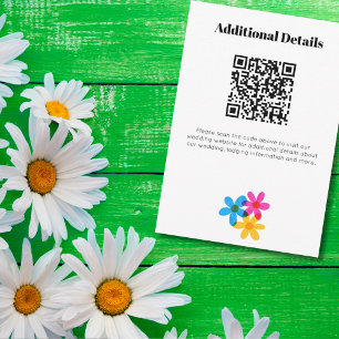 Heldere en gedurfde Hippie Bloemen Spring Wedding Kaart