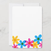 Heldere en gedurfde Hippie Bloemen Spring Wedding Kaart (Achterkant)