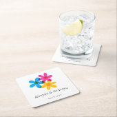 Heldere en gedurfde Hippie Bloemen Spring Wedding Kartonnen Onderzetters (Insitu)