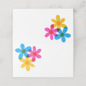 Heldere en gedurfde Hippie Bloemen Spring Wedding Plaatskaartje (Buitenkant ongevouwen)