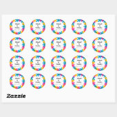Heldere en gedurfde Hippie Bloemen Spring Wedding Ronde Sticker (Vel)