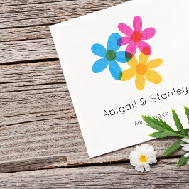 Heldere en gedurfde Hippie Bloemen Spring Wedding Servet