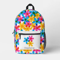 Heldere en gedurfde hippiebloemen gepersonaliseerd