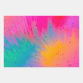 Heldere en gedurfde kleurrijke Splatter Inpakpapier Vel (Voorkant)