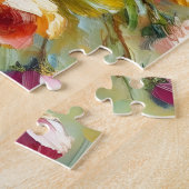 Heldere en gedurfde levendige bloemen legpuzzel (Zijkant)