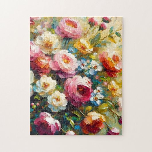 Heldere en gedurfde levendige bloemen legpuzzel (Verticaal)