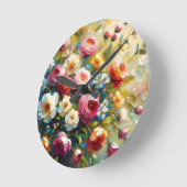 Heldere en gedurfde levendige bloemen ronde klok (Hoek)