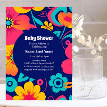 Heldere en gedurfde retro bloemen-dopamine stijl