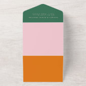 Heldere en gedurfde Retro bruiloft uitnodiging (Buitenkant)