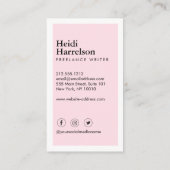 Heldere en gedurfde Waterverf bloemschrijvers, aut Visitekaartje (Achterkant)