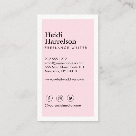 Heldere en gedurfde Waterverf bloemschrijvers, aut Visitekaartje (Achterkant)