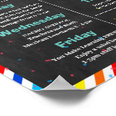 Heldere en Gelukkige Rainbow leraar waardering wee Poster (Hoek)