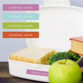 Heldere en groovy gepersonaliseerde naam labels