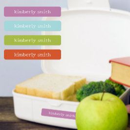 Heldere en groovy gepersonaliseerde naam labels