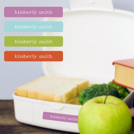 Heldere en groovy gepersonaliseerde naam labels