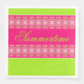 Heldere en  grote zomertijd servet (Voorkant)