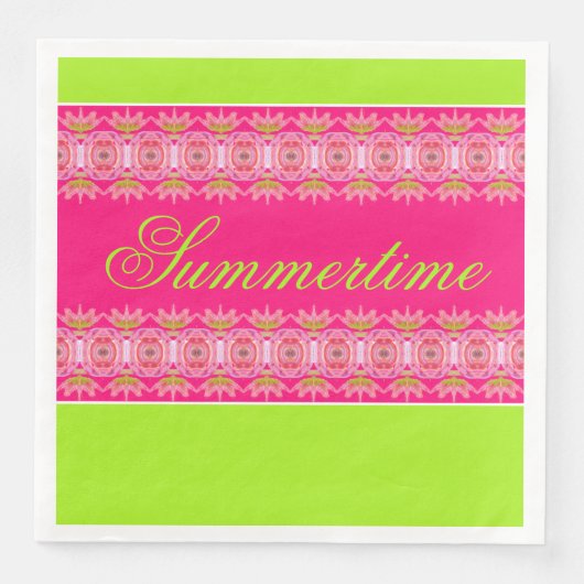 Heldere en grote zomertijd servet (Voorkant)