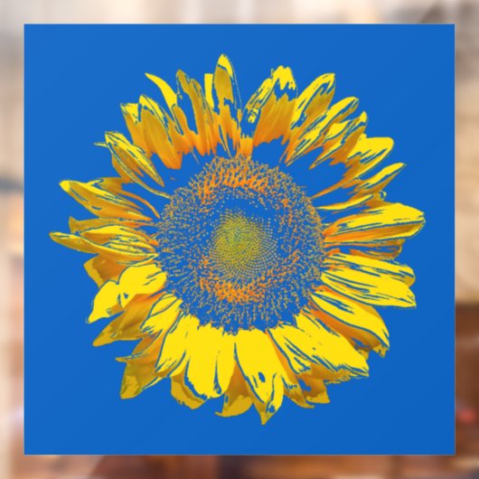 Heldere en heldere zonnebloem raamsticker (Vel 2)