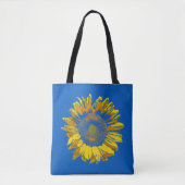 Heldere en heldere zonnebloem tote bag (Voorkant)