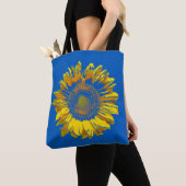 Heldere en heldere zonnebloem tote bag (Dichtbij)