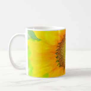 Heldere en kaasgele Mok voor zonnebloemen
