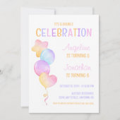 Heldere en kleurrijke ballongewricht verjaardag kaart (Voorkant)