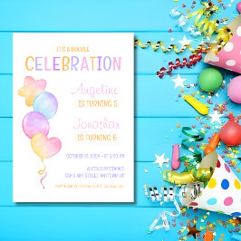 Heldere en kleurrijke ballongewricht verjaardag kaart