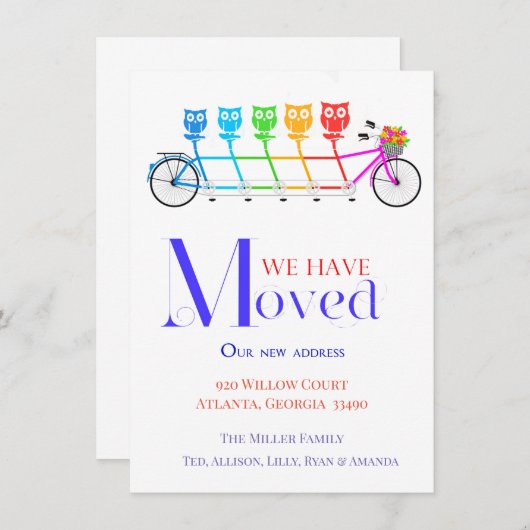 Heldere en kleurrijke bewegende aankondiging voor  (Voorkant / Achterkant)