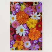 Heldere en kleurrijke bloemen botanische flora legpuzzel (Verticaal)