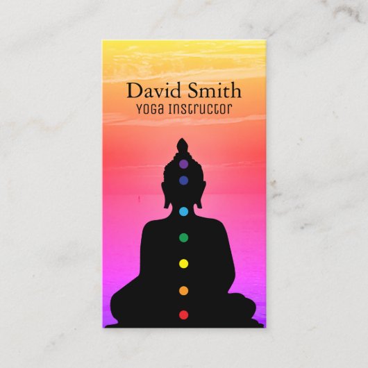 Heldere en kleurrijke Chakra-kleuren Visitekaartje (Voorkant)