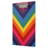 Heldere en kleurrijke Chevron Retro Rainbow Klembord (Links)