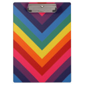 Heldere en kleurrijke Chevron Retro Rainbow Klembord (Voorkant)
