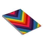 Heldere en kleurrijke Chevron Retro Rainbow Notitieboek (Rechterzijde)