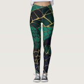Heldere en kleurrijke dierenprint leggings (Voorkant)