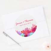 Heldere en kleurrijke Floral Wedding Stickers (Envelop)