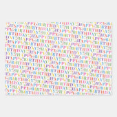 Heldere en Kleurrijke Gelukkige Verjaardag Inpakpapier Vel (Voorkant)