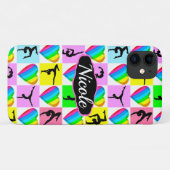 HELDERE EN KLEURRIJKE GEPERSONALISEERDE GYMNASTIEK Case-Mate iPhone CASE (Achterkant (horizontaal))