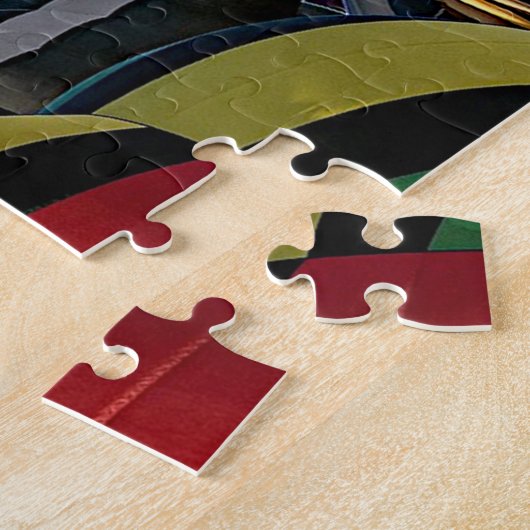 Heldere en kleurrijke hot-luchtballon, pc, Puzzle, Legpuzzel (Zijkant)