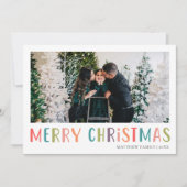 Heldere en kleurrijke kerstfoto feestdagenkaart (Voorkant)
