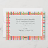 Heldere en kleurrijke kerstfoto feestdagenkaart (Achterkant)