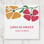 Heldere en kleurrijke liefde is Sweet Wedding Gift Bedankjes Labels (Voorkant)