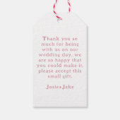 Heldere en kleurrijke macarooncakes cadeaulabel (Achterkant)