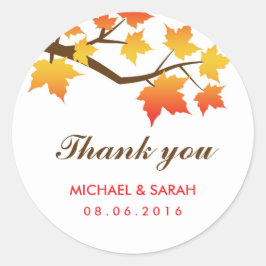 Heldere en kleurrijke mantels Dank u Sticker