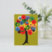 Heldere en kleurrijke mechanische versnellingsboom briefkaart (Staand voorkant)